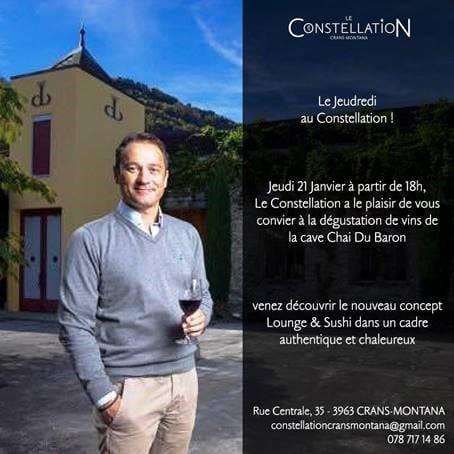 Dégustation par Patrice Walpen, Chai du Baron