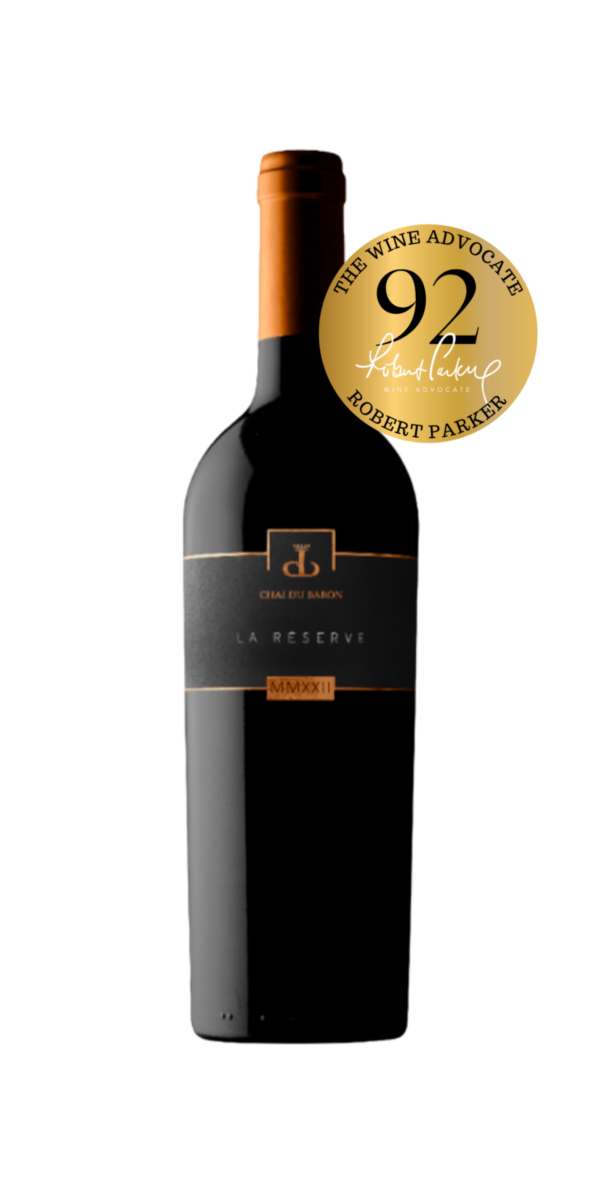 Bouteille La Réserve du Chai Vin Rouge Merlot Cabernet Franc Cabernet Sauvignon Cave Chai du Baron 92 points Parker Wine Advocate