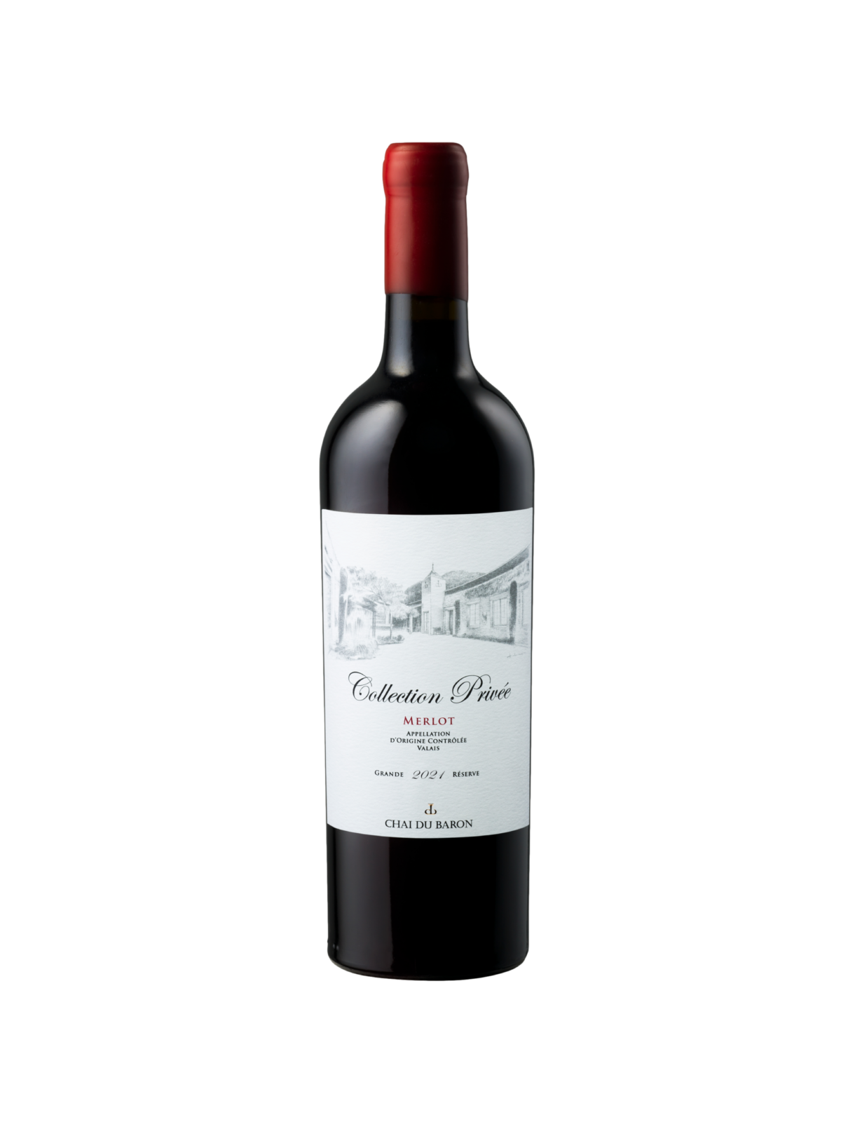 Flasche Collection Privée Merlot Vin Rouge Cave Chai du Baron