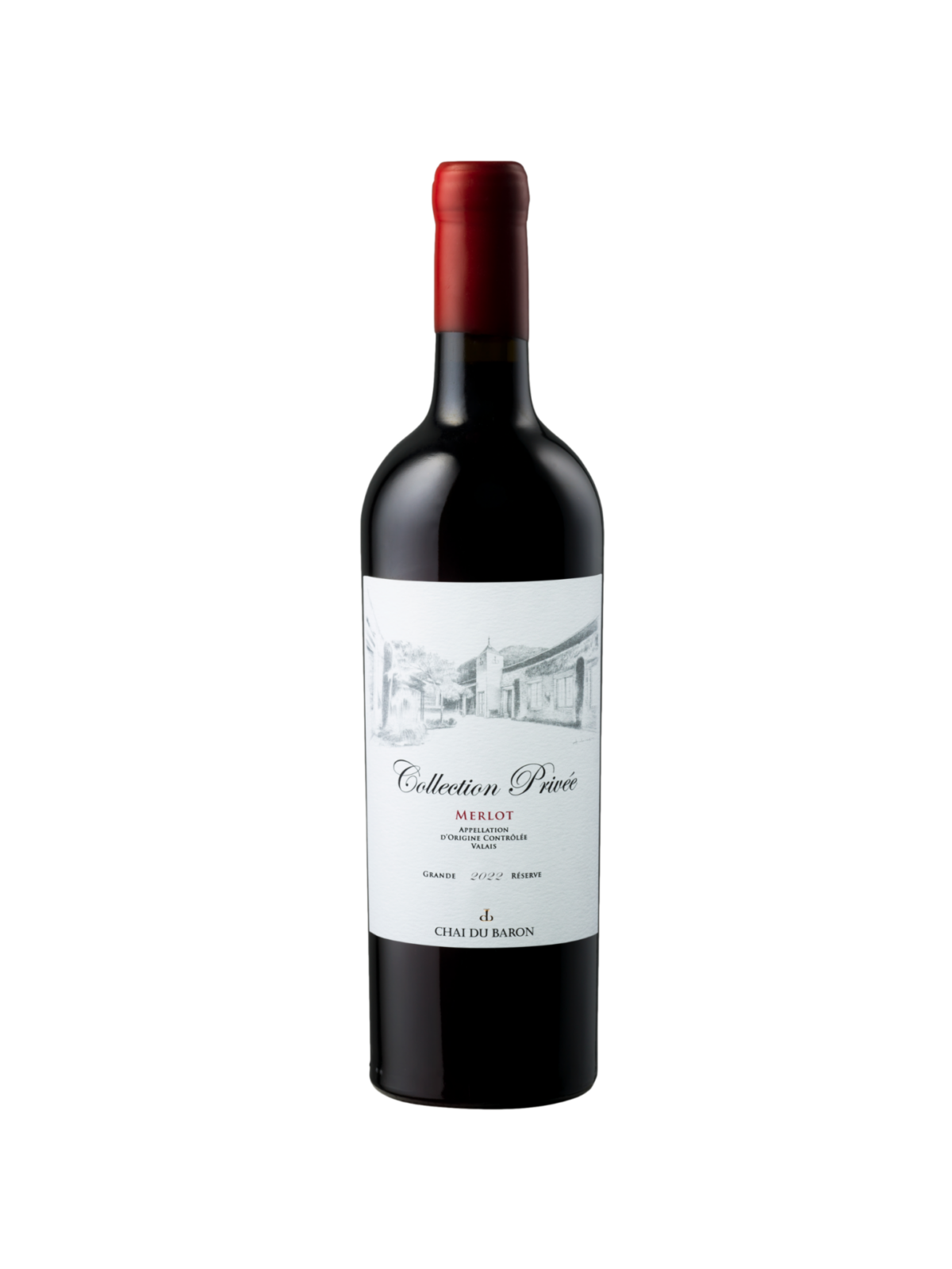 Bouteille Collection Privée 20233 Merlot Vin Rouge Cave Chai du Baron
